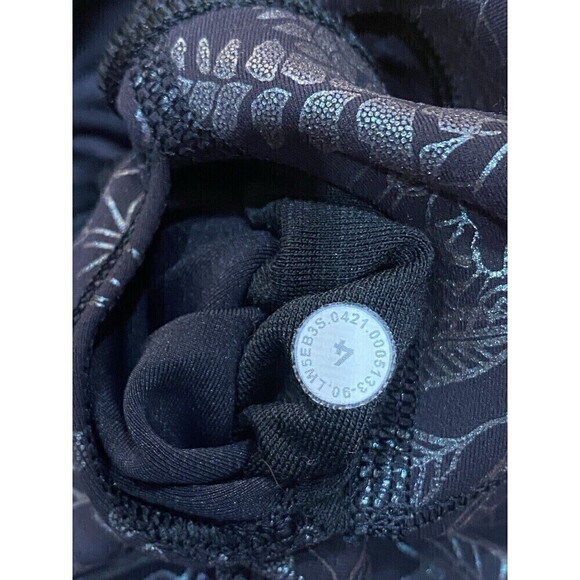 Lululemon Womens Wunder Train Floral Ankle Legging Activewear Pants Black 4 - Picture 5 of 8
